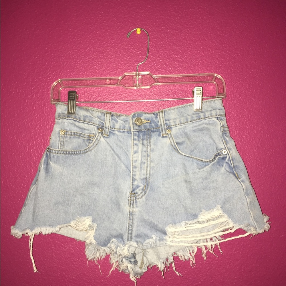 Ripped Jean Shorts